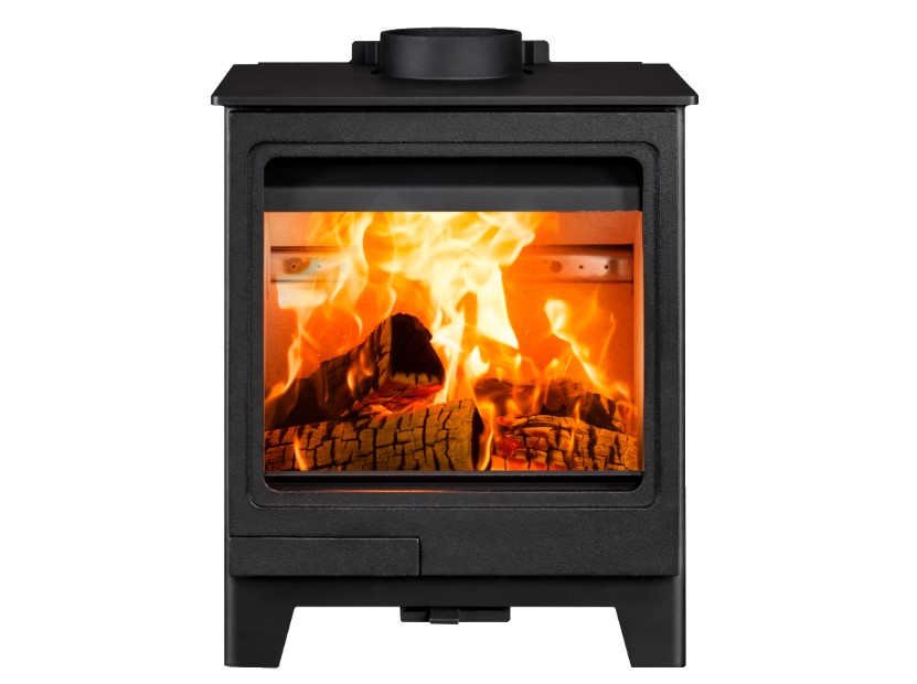 The Hunter Herald Allure 4 wood burning stove shown against a white background.
