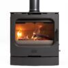 An Esse 175 B stove shown burning wood with a white background